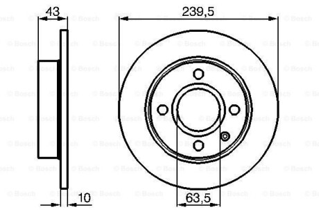 Диск гальмівний BOSCH 0986478501