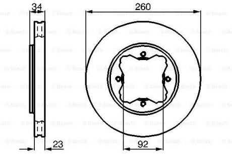 Диск гальмівний BOSCH 0986478568