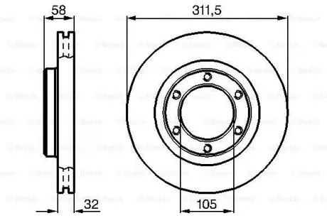Диск тормозной BOSCH 0 986 478 580