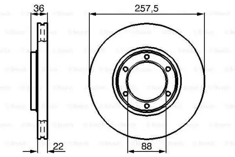 Диск гальмівний BOSCH 0 986 478 596