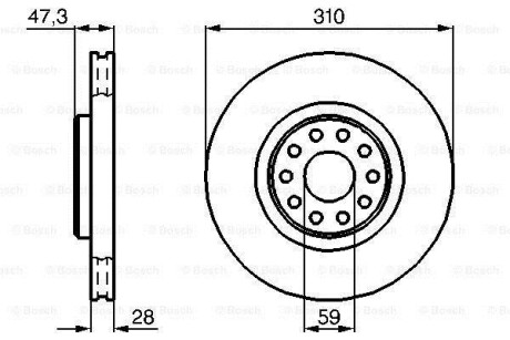 Тормозной диск BOSCH 0986478669