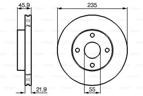 Тормозной диск BOSCH 0986478787