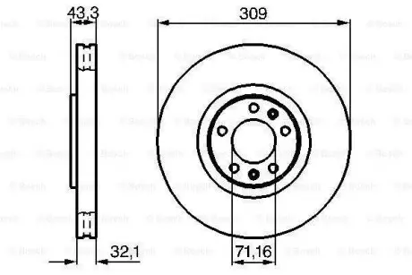Диск гальмівний BOSCH 0 986 479 027