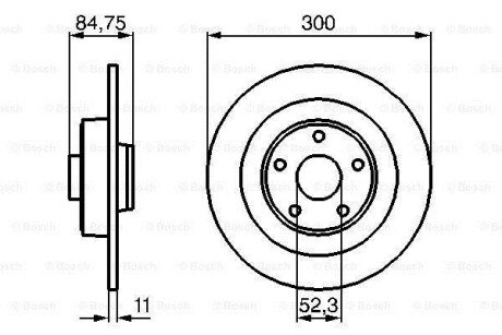 RENAULT гальмівний диск задній. ESPACE IV 02- (без підш.) BOSCH 0986479083