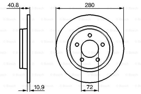 Диск тормозной BOSCH 0986479181