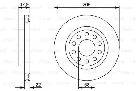 Тормозной диск BOSCH 0986479366