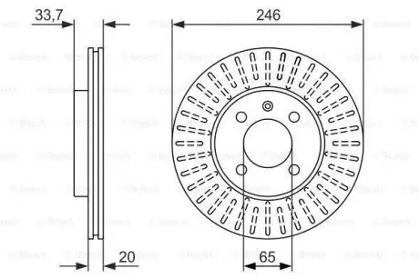 Тормозной диск BOSCH 0986479853 (фото 1)