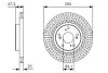 Диск тормозной (передний) Honda Civic IX 12-(293x25) BOSCH 0986479B02 (фото 9)