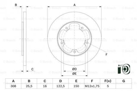 Тормозной диск BOSCH 0 986 479 F44