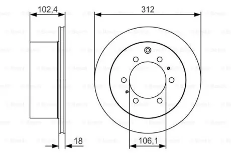 Тормозной диск BOSCH 0986479R57