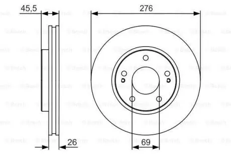 Диск тормозной BOSCH 0986479S00