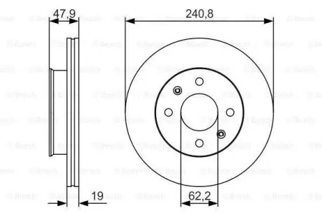Диск гальмівний PR2 - заміна на 0986479206 BOSCH 0986479S18 (фото 1)
