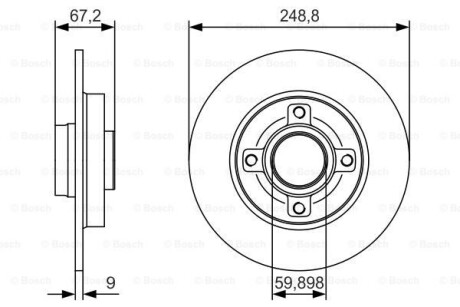 Тормозной диск BOSCH 0986479S42