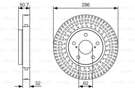 Тормозной диск BOSCH 0986479T37