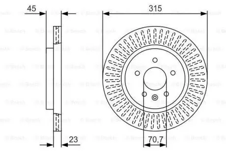 Тормозной диск BOSCH 0986479U65 (фото 1)