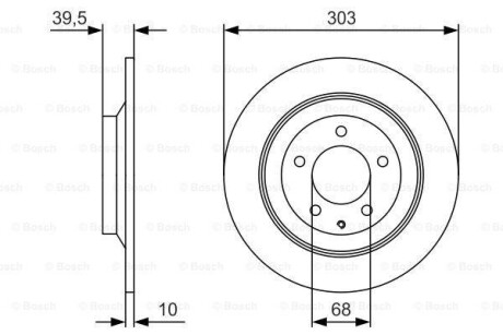 Диск гальмівний BOSCH 0 986 479 V04