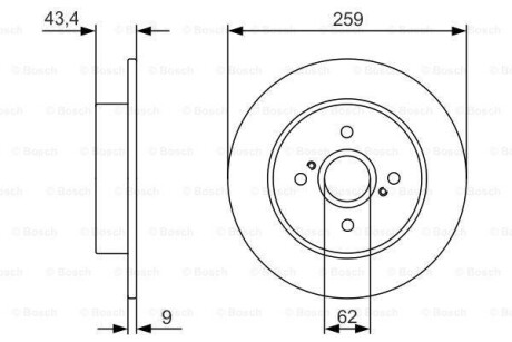 Тормозной диск BOSCH 0986479V07