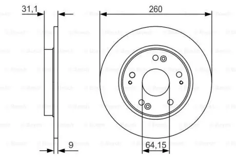Гальмівний диск BOSCH 0986479V21