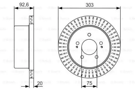 Диск тормозной BOSCH 0986479V26