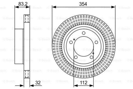 Диск тормозной (передний) Toyota Sequoia/Tundra/Land Cruiser 07-- (354x32) BOSCH 0 986 479 V50