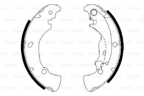 FIAT щоки гальмівні BRAVA,BRAVO 1.4-1.9 96- BOSCH 0986487560