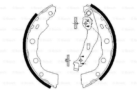 Гальмівні колодки барабанні BOSCH 0986487577