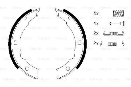 Гальмівні колодки барабанні BOSCH 0986487579