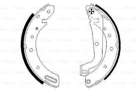 Колодки тормозные (задние) Ford Maverick/Nissan Serena/Terrano 93-07 (барабани) (254x57) BOSCH 0986487583