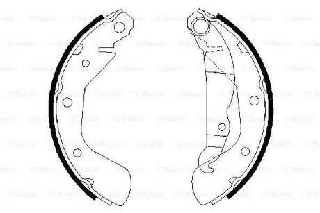 Щоки гальмівні ASTRA, CORSA 92- (200*28) BOSCH 0986487613