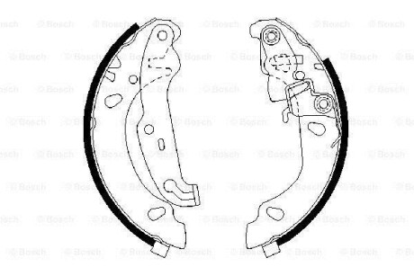 Колодки тормозные барабанные BOSCH 0 986 487 624