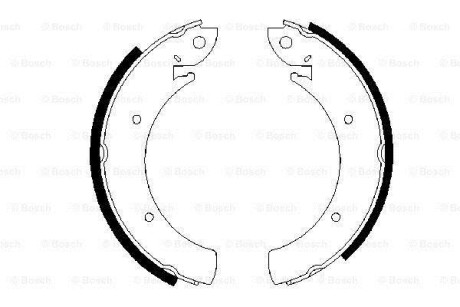 Колодки тормозные (задние) Ssangyo Actyon/Hyundai Sonata 94- (254x57) (барабани) BOSCH 0986487648