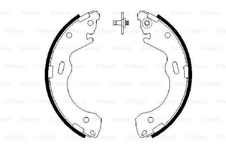 Колодки тормозные барабанные BOSCH 0 986 487 654