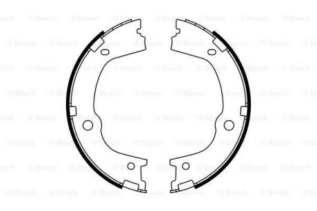 Тормозные колодки, барабанные BOSCH 0 986 487 776