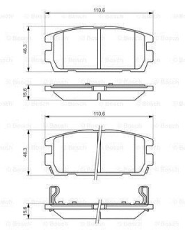 Гальмівні колодки дискові BOSCH 0986494137