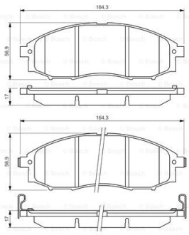 Колодки тормозные BOSCH 0 986 494 152 (фото 1)