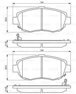 Колодки гальмівні (передні) Toyota Supra 93-02/Lexus IS 99-05 BOSCH 0986494211