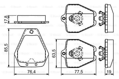 Гальмівні колодки дискові BOSCH 0986494215