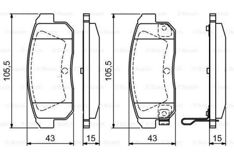 Тормозные колодки. BOSCH 0986494223