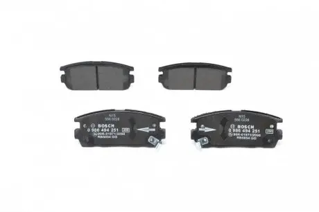 Гальмівні колодки BOSCH 0 986 494 251