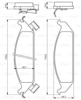 Гальмівні колодки дискові BOSCH 0986494313 (фото 1)