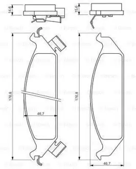 Гальмівні колодки дискові BOSCH 0986494313