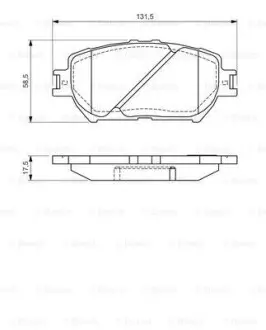 Гальмівні колодки, дискові BOSCH 0 986 494 363