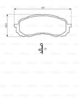 Колодки гальмівні дискові SUBARU Impreza 1,5-1,6 00-07 BOSCH 0986494373