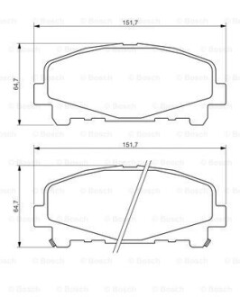 Комплект тормозных колодок из 4 шт. дисков BOSCH 0986494382