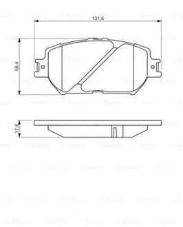 Комплект гальмівних колодок із 4 шт. дисків BOSCH 0986494418