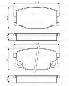 Колодки гальмівні Mitsubishi Canter FE Front/Rear BOSCH 0986494442