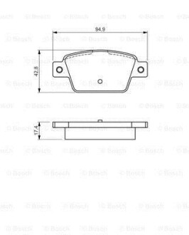 Гальмівні колодки дискові BOSCH 0986494536