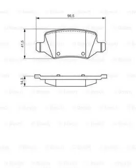 ДИСКОВІ КОЛОДКИ ЗАДНІ BOSCH 0 986 494 569 (фото 1)