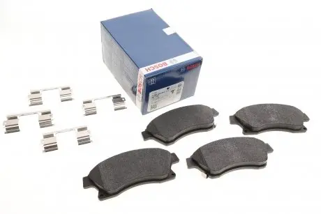 Колодки гальмівні (передні) Chevrolet Aveo 11-/Opel Astra J 09-(з притискною пластиною) BOSCH 0986494644
