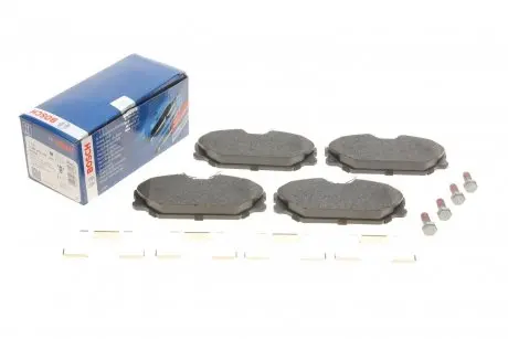 Гальмівні колодки (передні) Renault Clio II 00-/Megane I 96-03 (з притискною пластиною) BOSCH 0986494656